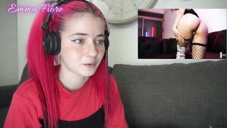 Tiktok thot reaction to amateur porn - Emma Fiore