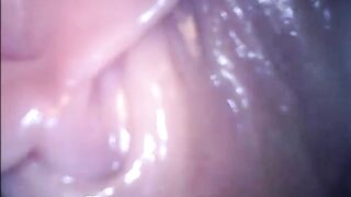 Hot girl gets filmed inside of vagina while she cums