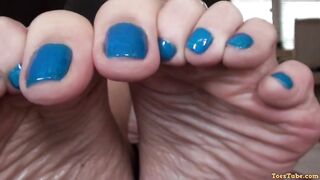 Blue Nail Polish Tease - Noname Jane