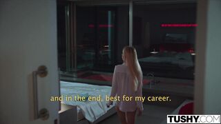 TUSHY Model Has A Crush On Her Manager And Uses A Butt Plug To Get His Attention - Elena Vedem