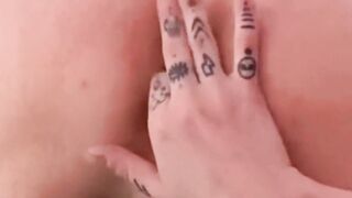 Tattooed Baby Girl Atari Gatis rims and fingers Daddy as she sucks his cock in 69