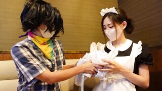 Hentai Otaku fucking a Japanese maid in Karaoke room