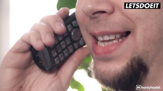 HORNY HOSTEL - Ginebra Bellucci Ordered Pizza And Got Huge BBC Instead Full Scene