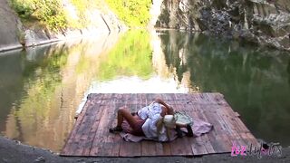 Medieval lesbian teens in nature