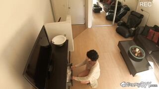 Cock teasing nanny gets the job done