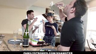 Redhead Military Wife gets Rammed by Step-Son
