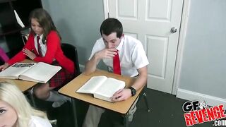 Naughty college babes have real fun