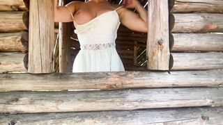 Risky Public Cowgirl fuck and almost got caught
