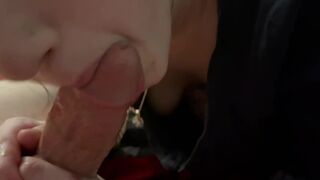 Sensual Blowjob makes him Cum Hard
