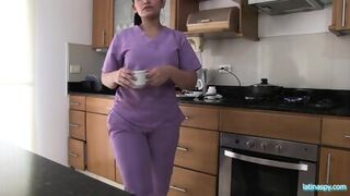 Latina Maid Clean The Boss Dick