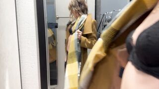 Public fun in changing room and restaurant with Lush remote controlled vibrator