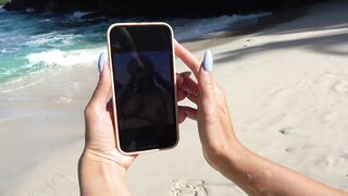 DEEP BLOWJOB FROM HOT BRUNETTE STRANGER ON THE BEACH!