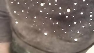 Sluttiest man whore wear girlfriend’s bra and shirt with squirming orgasm