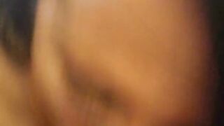 POV upclose blowjob with cum in mouth