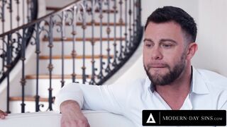 MODERN-DAY SINS - Scarlit Scandal & Alina Ali Cum Swap Cuckold Husband's Cum! HOT FFM THREESOME!