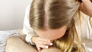 RUSSIAN SCHOOLGIRL CAUGHT STEPBROTHER MASTURBATING AND HELPED HIM