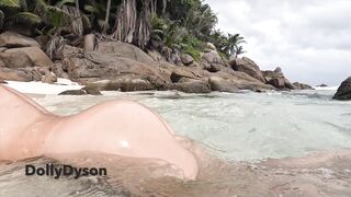 Dolly Dyson on holiday - public sex on the airplane and on the beach deepthroat/ anal/ squirting