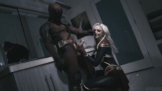 Wicked - Deadpool Fucks Captain Marvel Hard FULL SCENE - Kenzie Taylor
