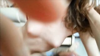 Russian teen make blowjob