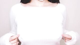 【育乳日記 #1】ノーブラニットで乳首イキ
