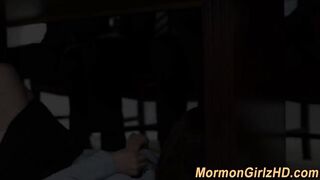 Mormon fingers under desk