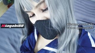 เสียงไทยตำรวจสาวร่านควย Thai Fuck creampie officer police ride big cock