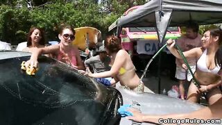 College orgy car wash