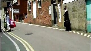 Quickie in public toilet