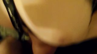 Kinky Amateur Girl in Latex Deepthroats Her Boyfriend in this Home Video