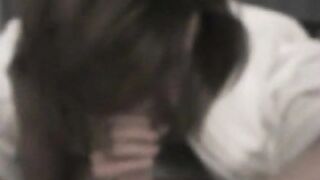 Housewife giving head on camera