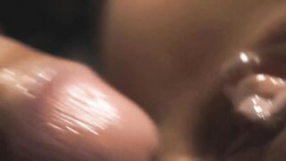 I push inside the sperm that flowed out of her. Maximum detailed penetrations