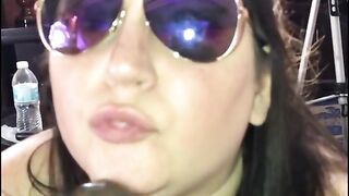 Amazon queen sucks and slurps bbc with her juicy dick sucking lips (with cumshot)