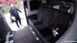 Russian babe gets drilled hardcore by the Uber Driver