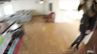 POV fuck abroad and cum eating