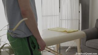 Pussy massage for skinny tattooed blonde teen
