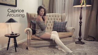 Little Caprice teasing by spreading