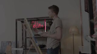 Beauty Teen Artist finds Horny Model