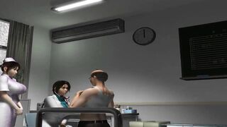 [60fps] Lewd Consultation Room With Double Nurses - Umemaro 3D