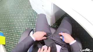 Hardcore office fucking in close-up