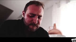 Hungarian babe fucks lawyer and orgasms hard