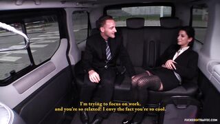 Hot backseat fuck with sexy Czech babe