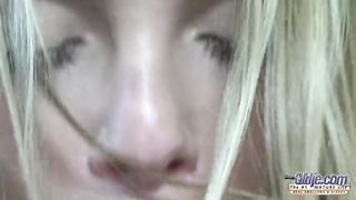 Young maid mouth full of cumshot after fucking boss old cock on the office