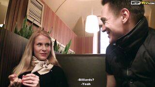 Sexy college teacher gets naked for money