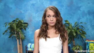 Beautiful babe first time massage therapy
