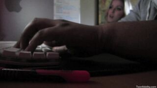 Blonde to service him