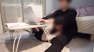 A Japanese college student couple who get horny and have sex while studying at home.♥집에서 공부하고 있다가 불끈