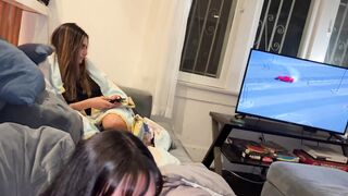 Getting Caught Blowing My Friend While She Watches And Plays With Her Pussy. (With HulkandIsa)