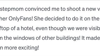 Stepmother asked for help in creating new content for her Onlyfans! He doesn'...