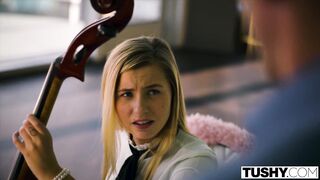 TUSHY Spoiled Teen Is Punished And Gaped By Music Teacher - Carolina Sweets