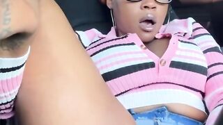 Nasty Girl Stuffs Her Creamy Pussy In The Front Seat (BIG ORGASM)